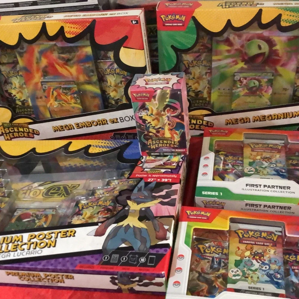Pokemon Trading Card Game Booster & Box Assortment - Red, Yellow, Green, Blue